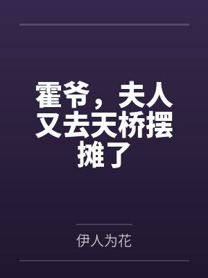 苏静书南宫昶霍爷，夫人又去天桥摆摊了封面